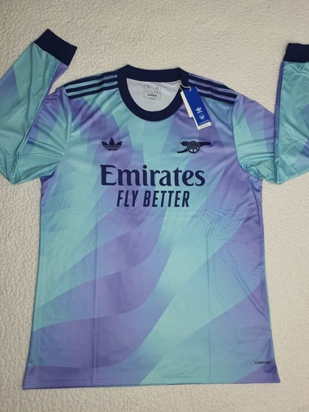 Adidas Arsenal Jersey Third Long Sleeved Shirt Size XL New
